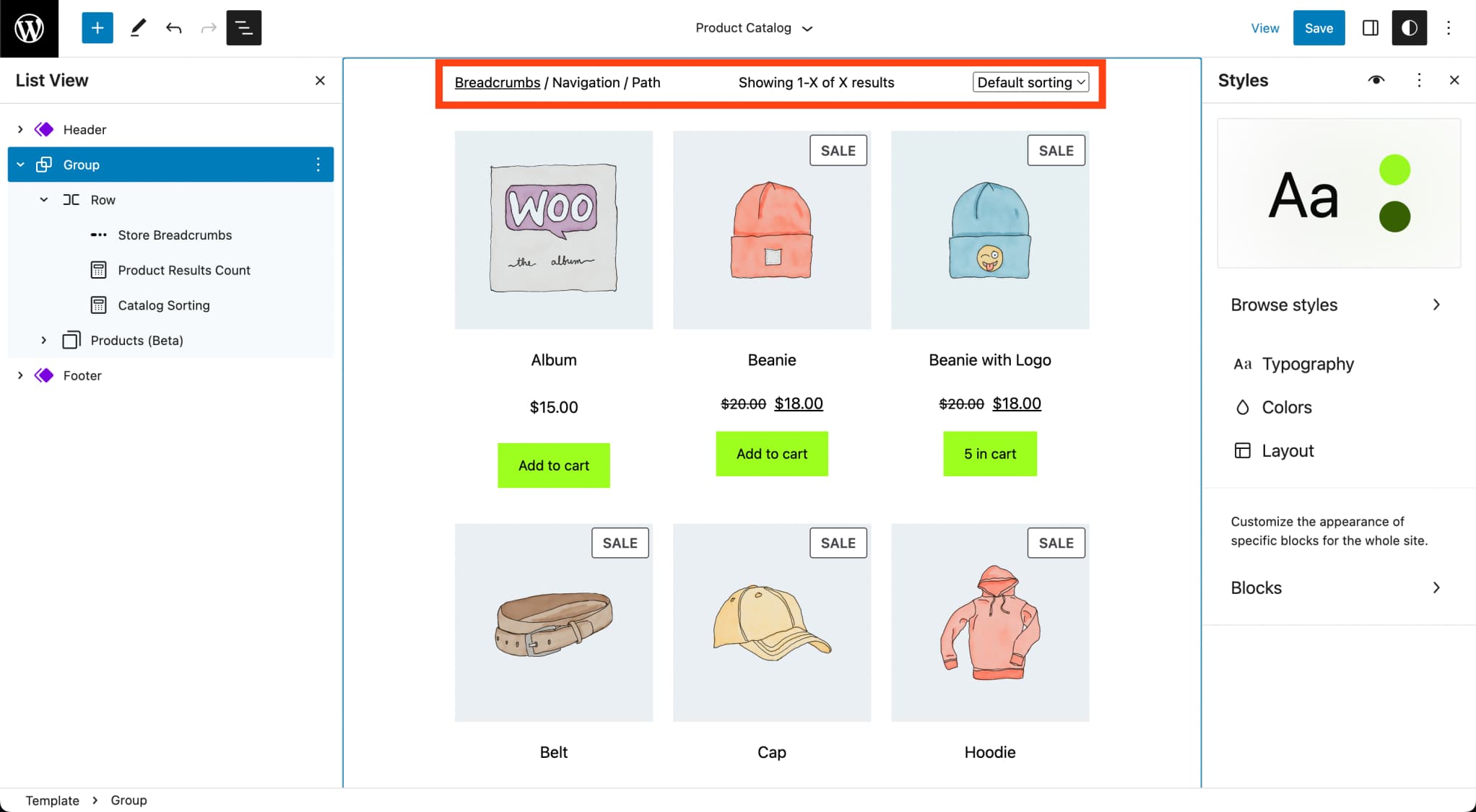 Cover Image for WooCommerce 7.5.0 представляет 3 новых блока, расширяет поддержку глобальных стилей